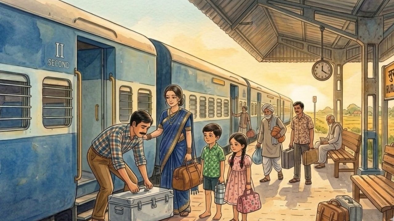 90s Ki Train ka Safar | Bachpan Ki Yaadein | 90s Nostalgia in Ghibli Style