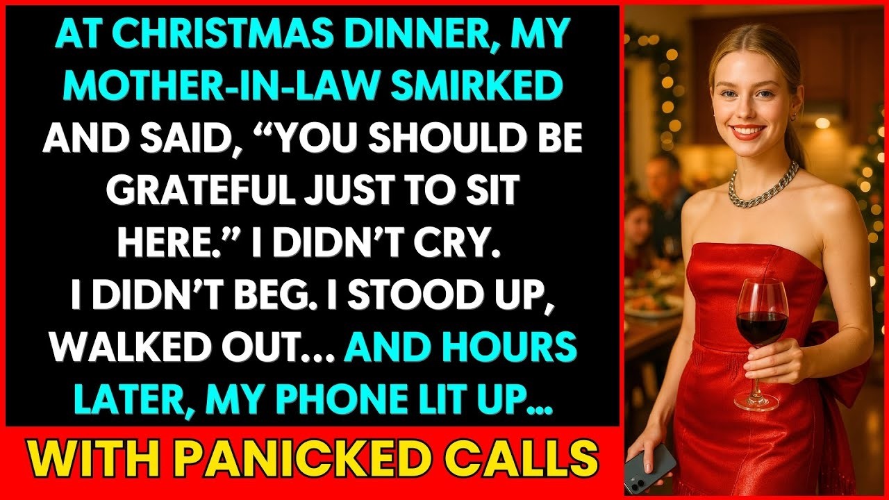 My MIL Said “Be Grateful to Sit Here” at Christmas Dinner — So I Left and Drained Their Bank Account