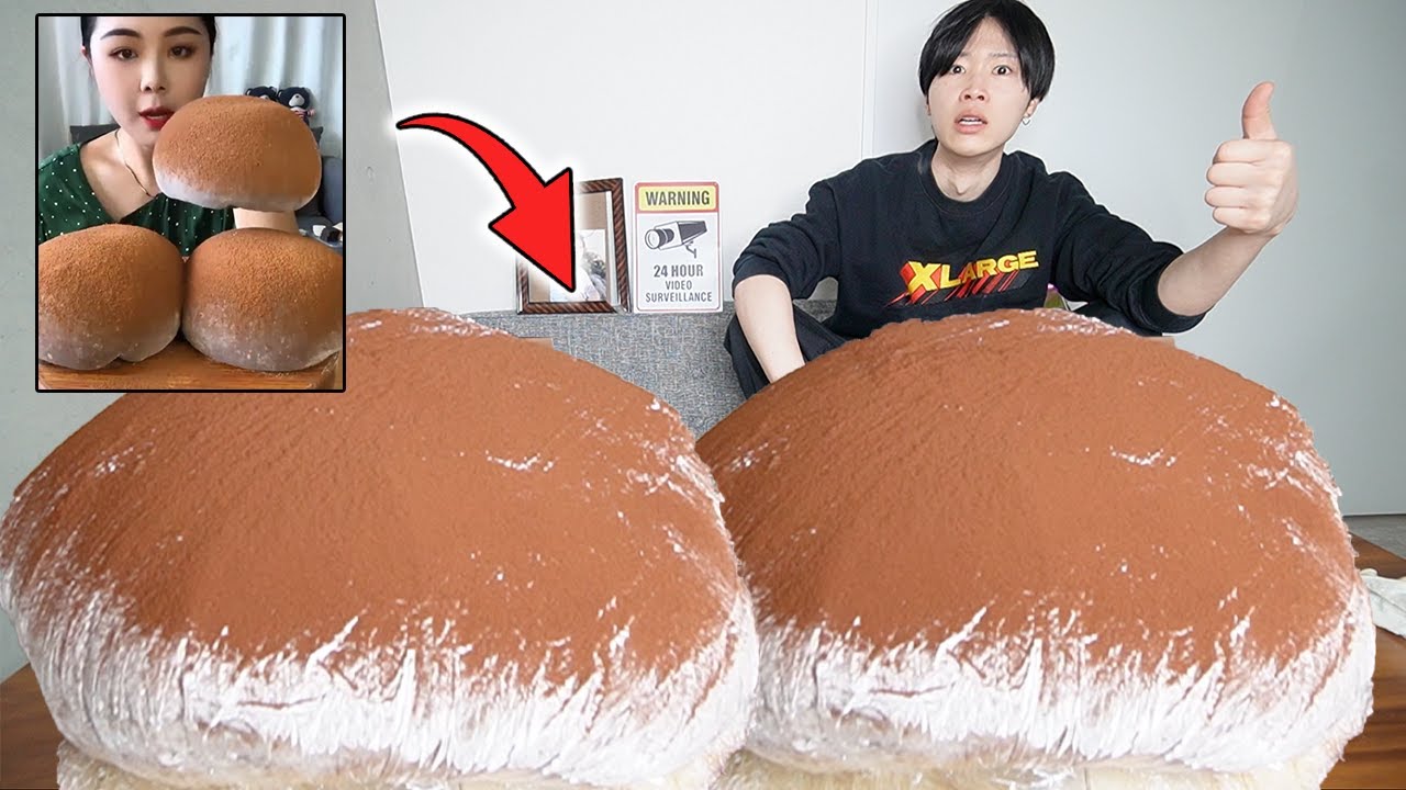TIkTokでよく見るチョコ餅を超巨大化して作ってみた！！