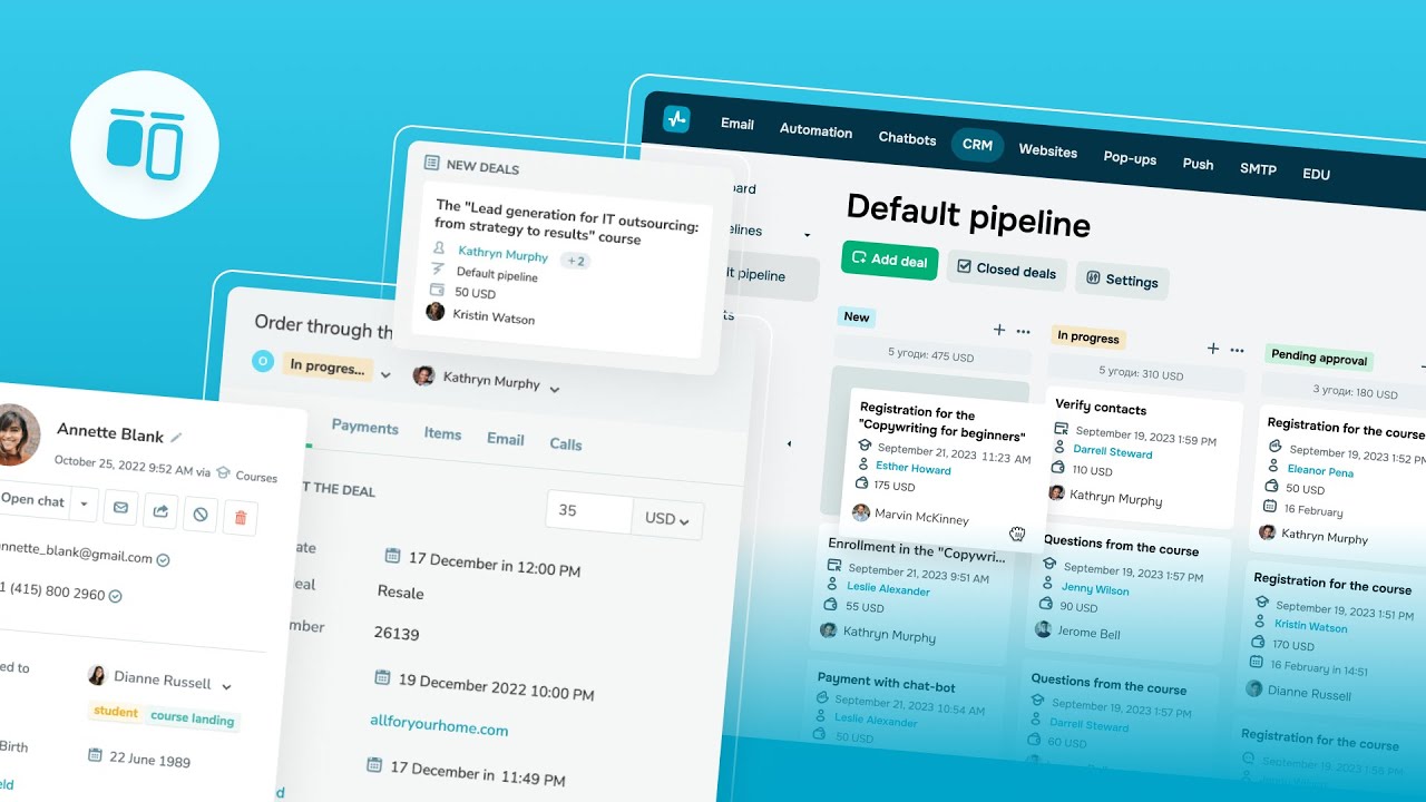 Lesson 37. Ecommerce data or how to check payments in CRM. SendPulse Video Training