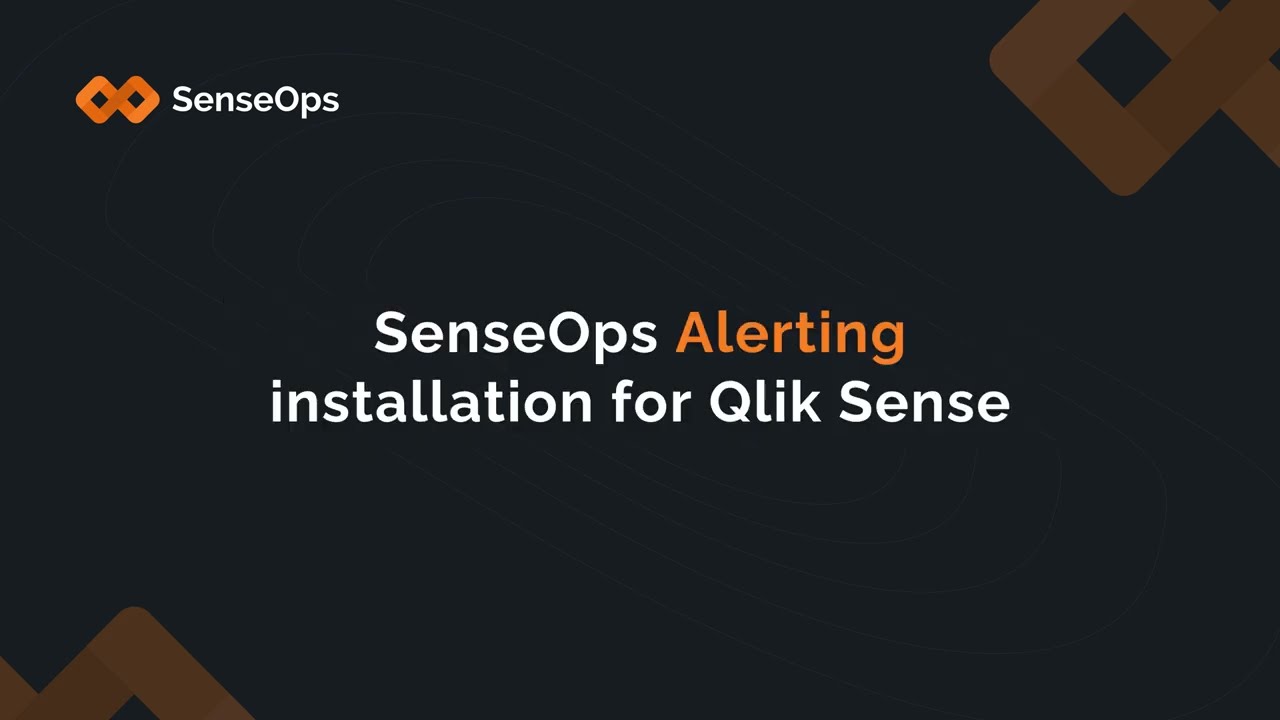 SenseOps Alerting installation for Qlik Sense