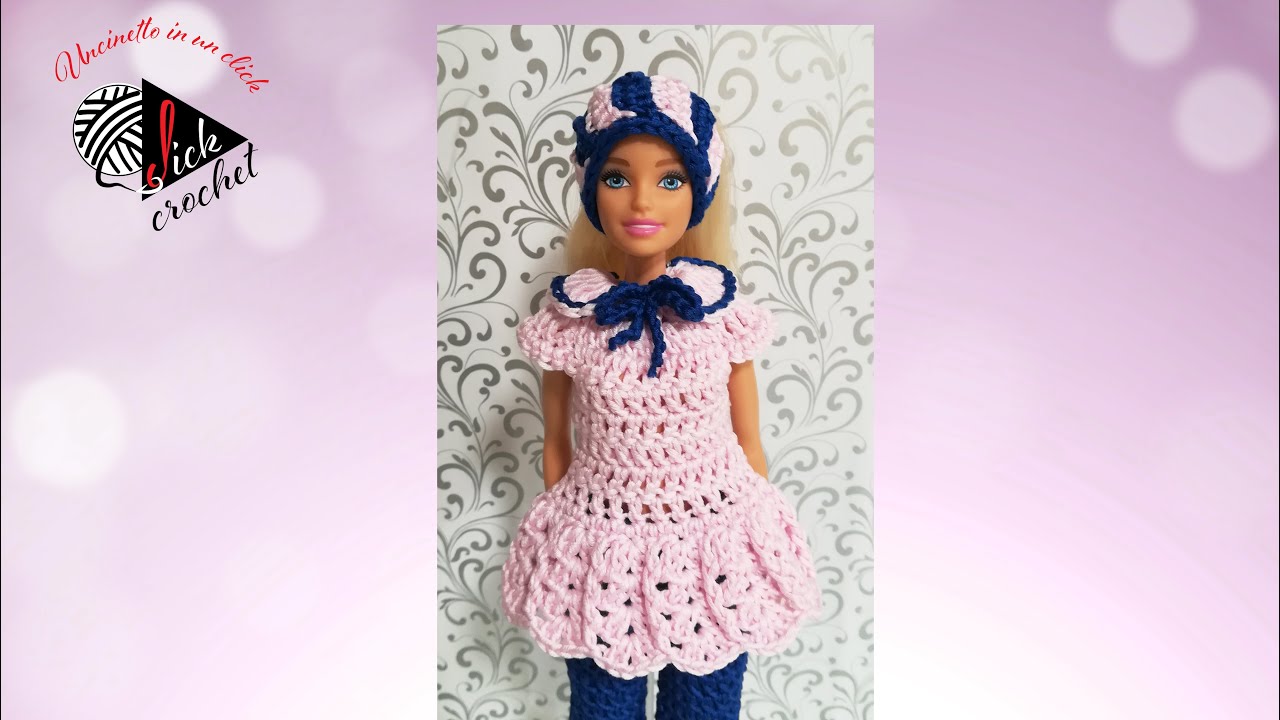 TUTORIAL UNCINETTO BARBIE MAGLIA MODELLO 7 PARTE 1 di 2
