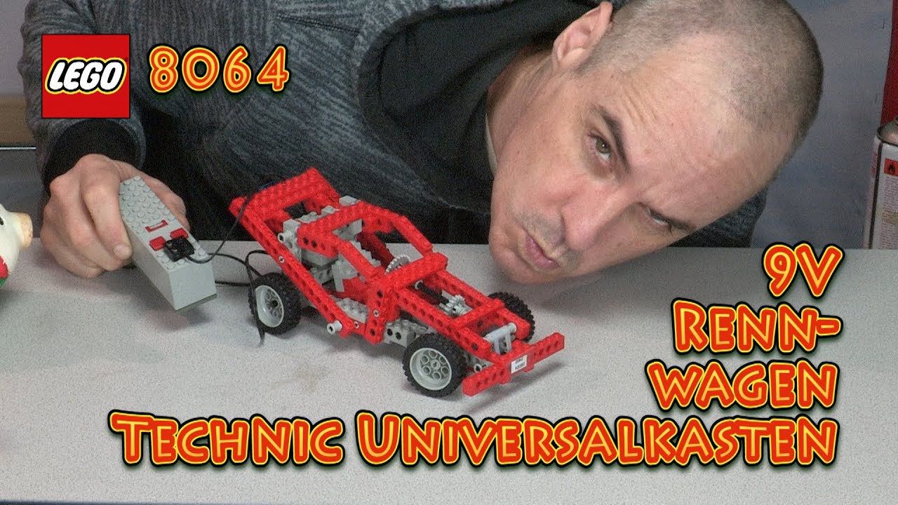 LEGO&reg; 8064-1 Review: Technic Universalkasten mit 9 Volt Motor (Rennwagen) vom Jahr 1990 - LY-00316