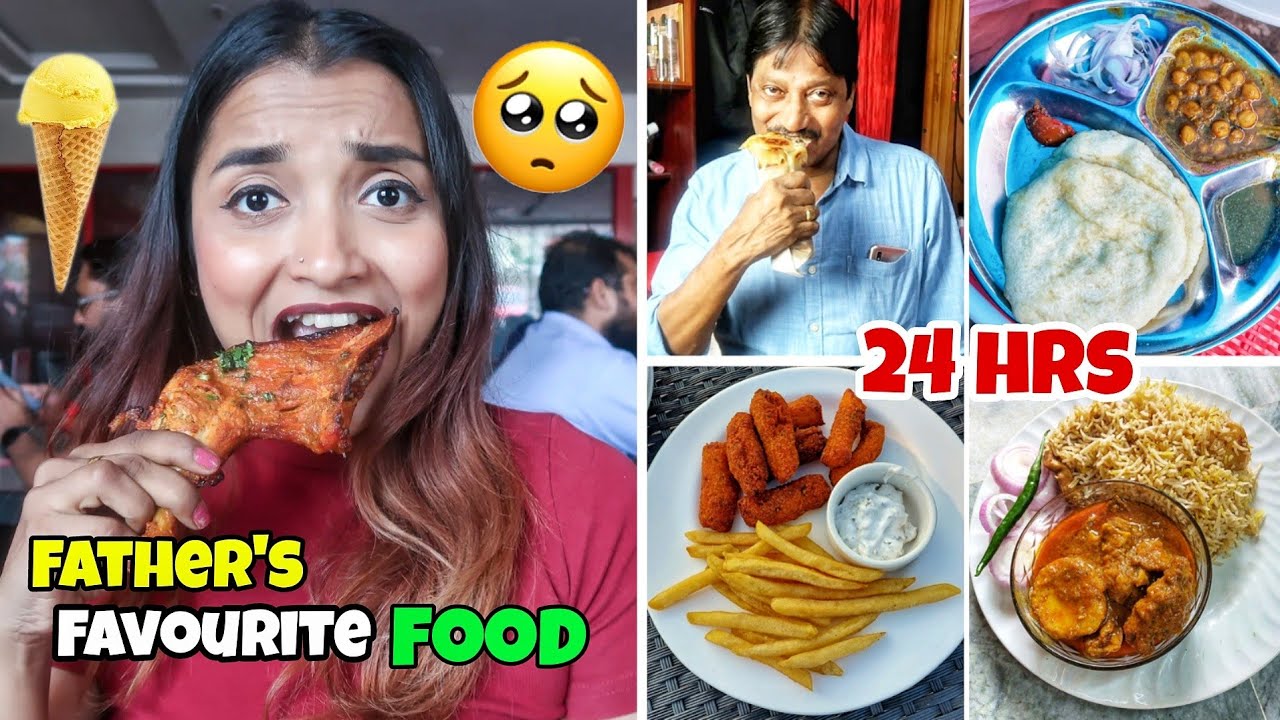 I Ate Father's FAVOURITE FOOD for 24 Hours Challenge - Made EGG ROLL at Home - Food Challenge INDIA