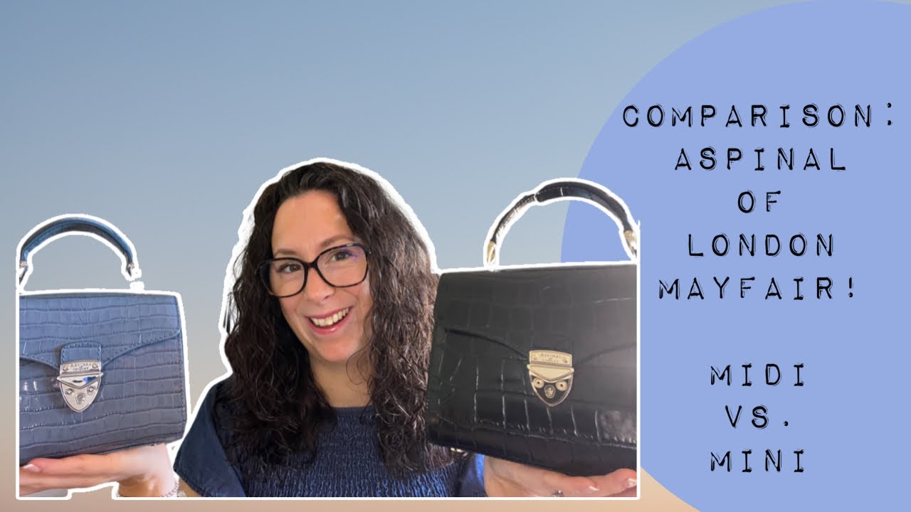 Comparison: Aspinal of London Mayfair: Midi vs. Mini! 🖤💙