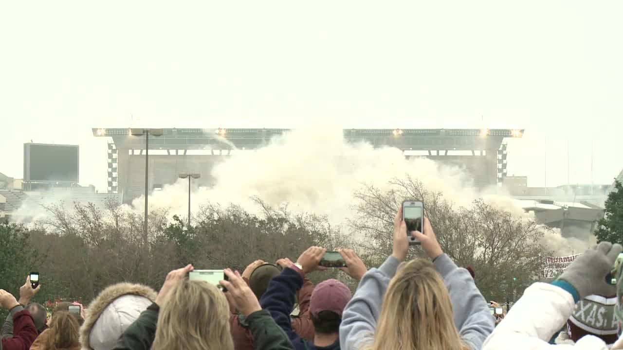 Kyle Field Implosion - Reed Arena (Parking Lot)