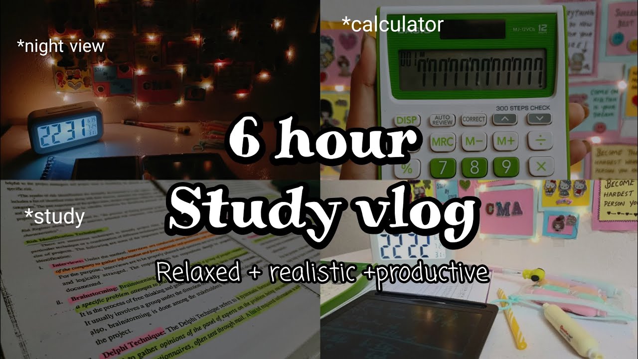 6-hour study vlog💌🍃| relaxed | realistic | productive | Bcom student |🤍#youtube #studyvlog