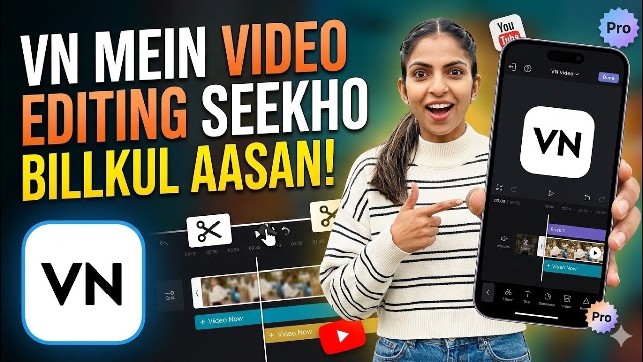 2026 VN Video Editing Full Tutorial  in Hindi language!! Vn mein video kaise edit kare?