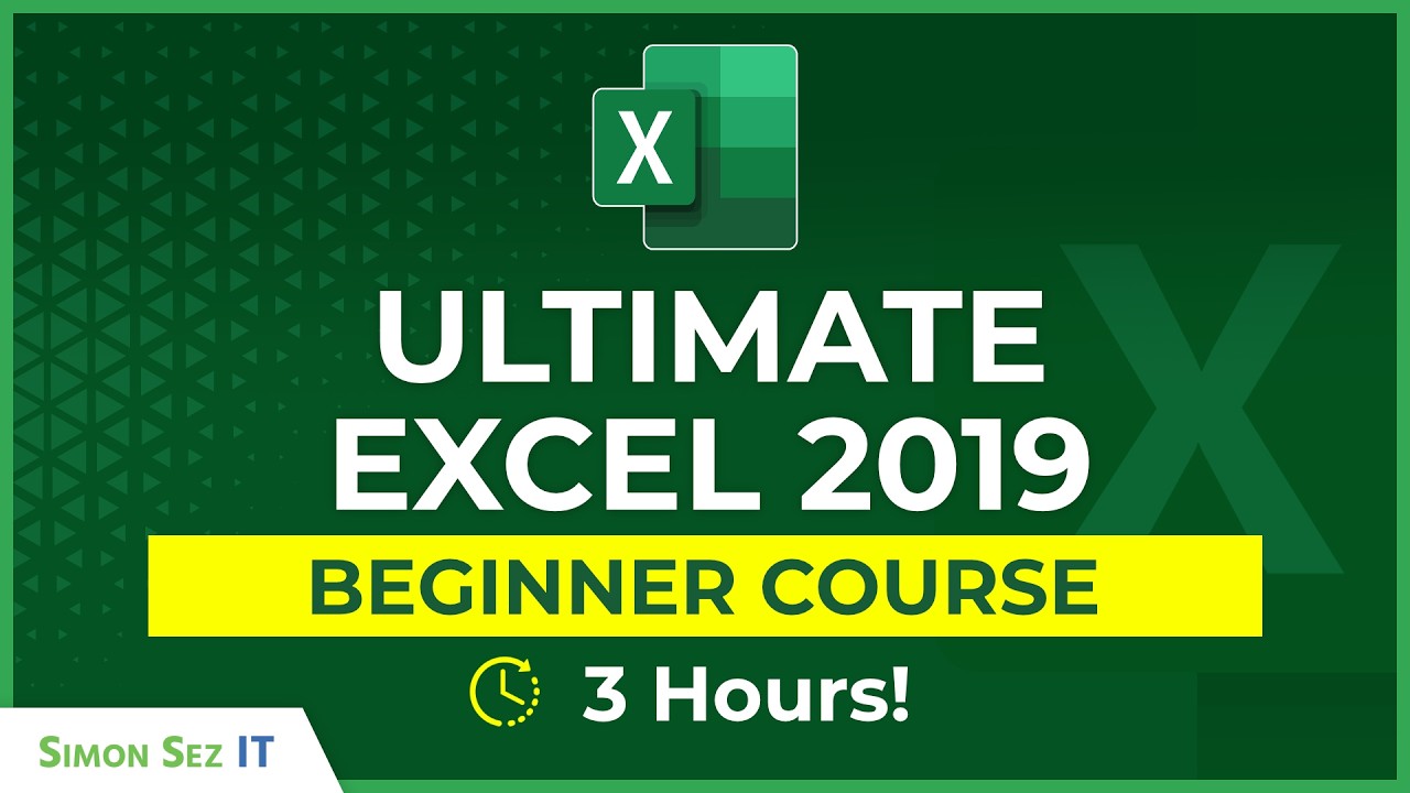 Microsoft Excel Tutorial: 3-Hour MS Excel 2019 Course for Beginners!
