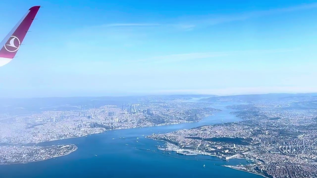 Wonderful Landing in Istanbul Airport with Turkish Airlines 06.04.2024 (Istanbul von oben)