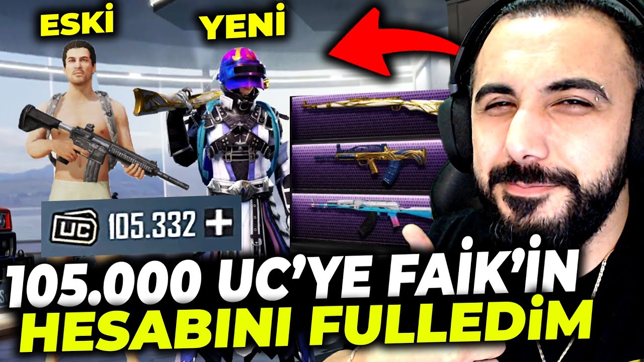 FAİK'İN HESABINI FULLEDİM!! 🥰 105.000 UC BASTIK OYUNDAKİ HERŞEYİ ALDIK!! | PUBG MOBILE