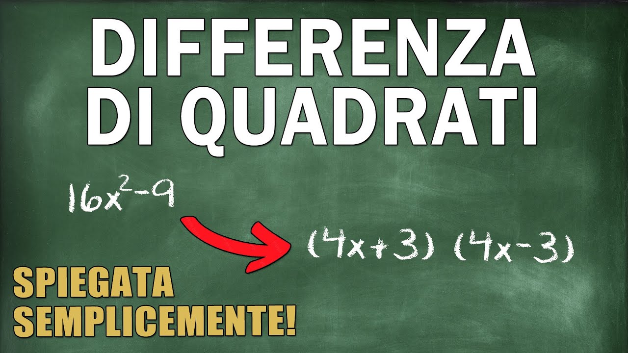Differenza di Quadrati - Spiegazione ed Esercizi Svolti (Scomposizione di Polinomi)