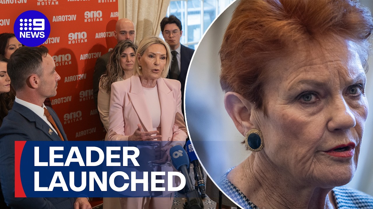 Protesters gather after One Nation candidate announcements | 9 News Australia