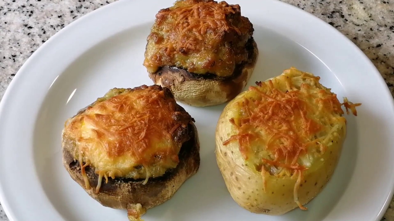 Champiñones rellenos con carne picada, receta fácil y rápida, Air fryer,