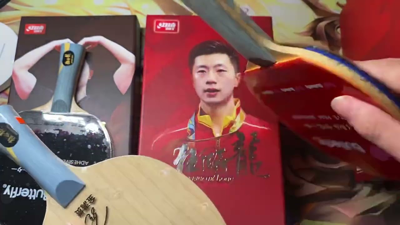 乒乓球拍 馬龍最強武器對比 官方數字W968 vs 市售金滿貫狂颷龍5 vs 市售狂颷龍5x #金滿貫
