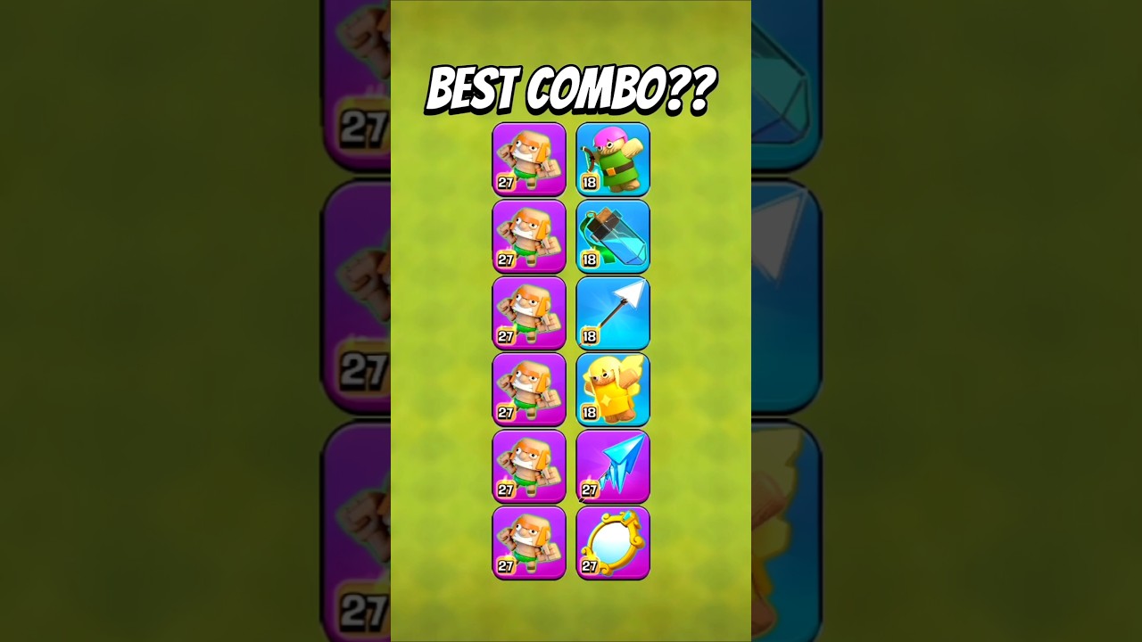 Best hero equipment for Archer Queen with Action Figure | Clash of Clans | r great #coc #shorts