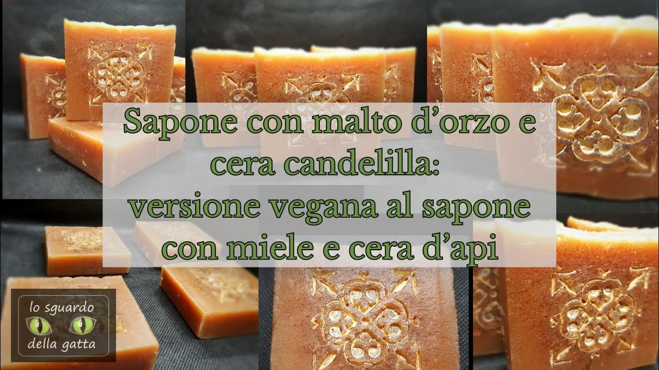 Sapone con malto d'orzo 🍯e cera candelilla🌱: versione vegana al sapone con miele e cera d'api.
