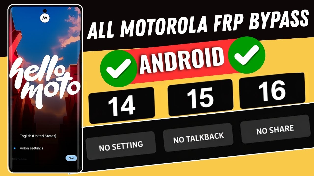 🔐 Motorola FRP Bypass 2025 — Google Account Unlock on Android 14/15/16 (Step-By-Step)