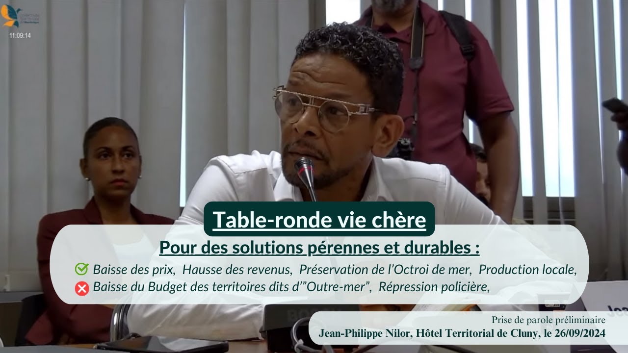 Table-ronde vie chère - Pour des solutions pérennes et durables