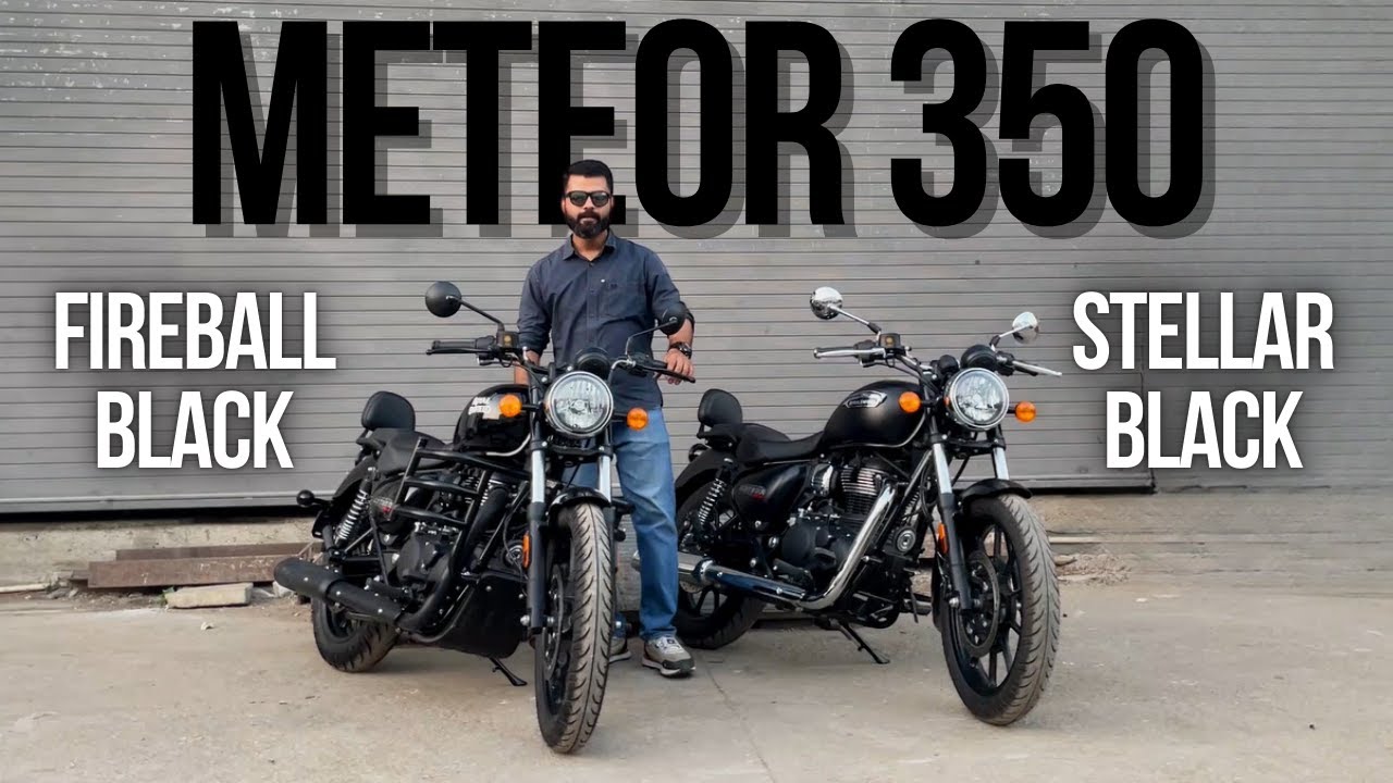 RE Meteor 350 Fireball Black vs Stellar Black | Detailed Comparison | Motorxone