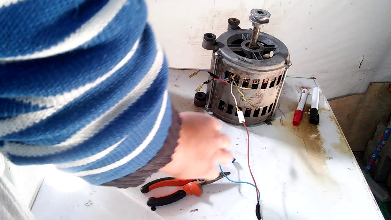Motor de lavadora (lavarropa) de 5 cables parte 2