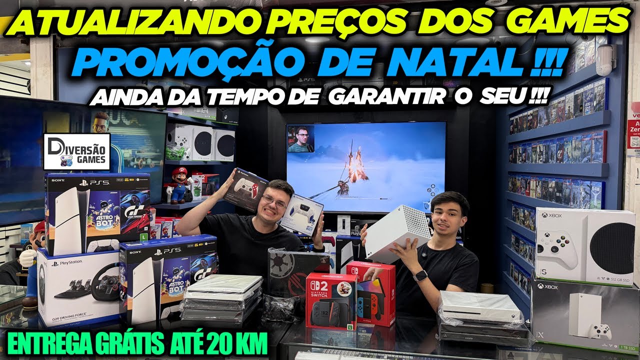 ATUALIZANDO PREÇOS DOS GAMES! PROMOÇÃO DE NATAL! AINDA DÁ TEMPO DE GARANTIR O SEU! DIVERSÃO GAMES