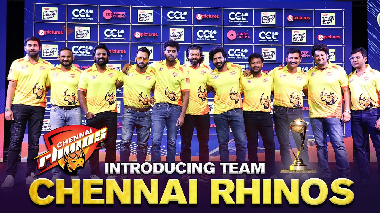 Introducing Team Chennai Rhinos | Arya, Jiiva | Celebrity Cricket League Curtain Raiser | #CCL2023