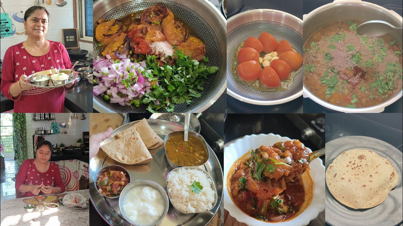 #1 induction cooktop cooking +Lunch🍱 masoor dal tadka🌺 tamatar pyaz ki chutney🌺 tawa roti🌺 thandai