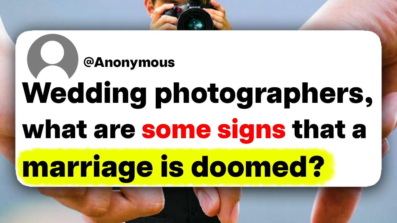 Wedding photographers, what are some signs that a marriage is doomed?