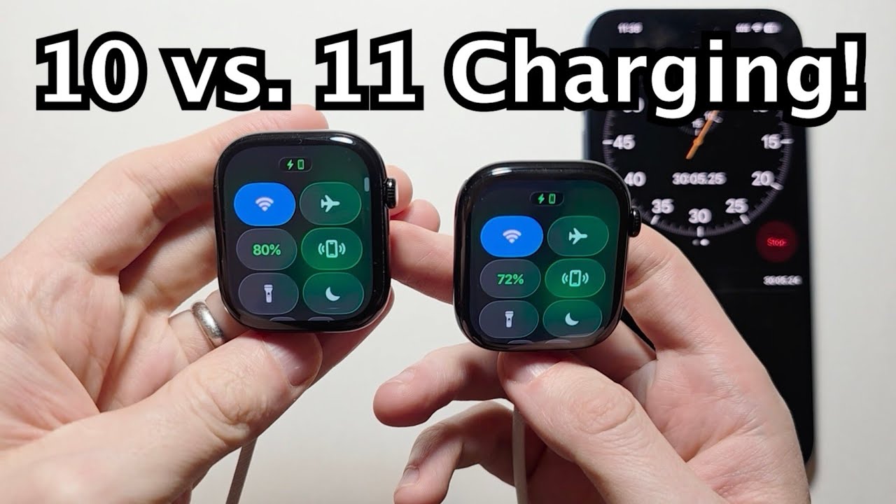 Скорость зарядки Apple Watch Series 10 и 11!
