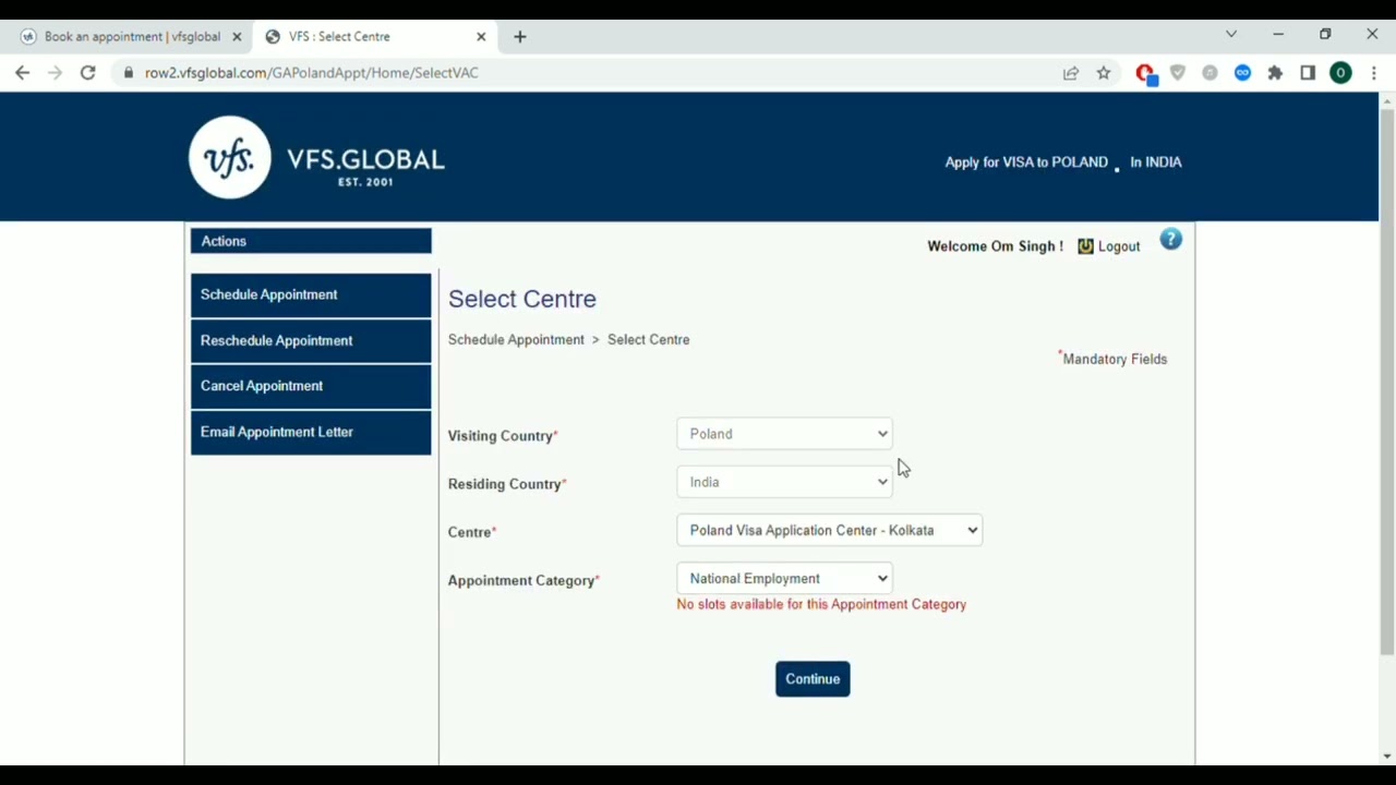 Poland vfs appointment update | 18 may morning session | vfs update | Poland work visa vfs update