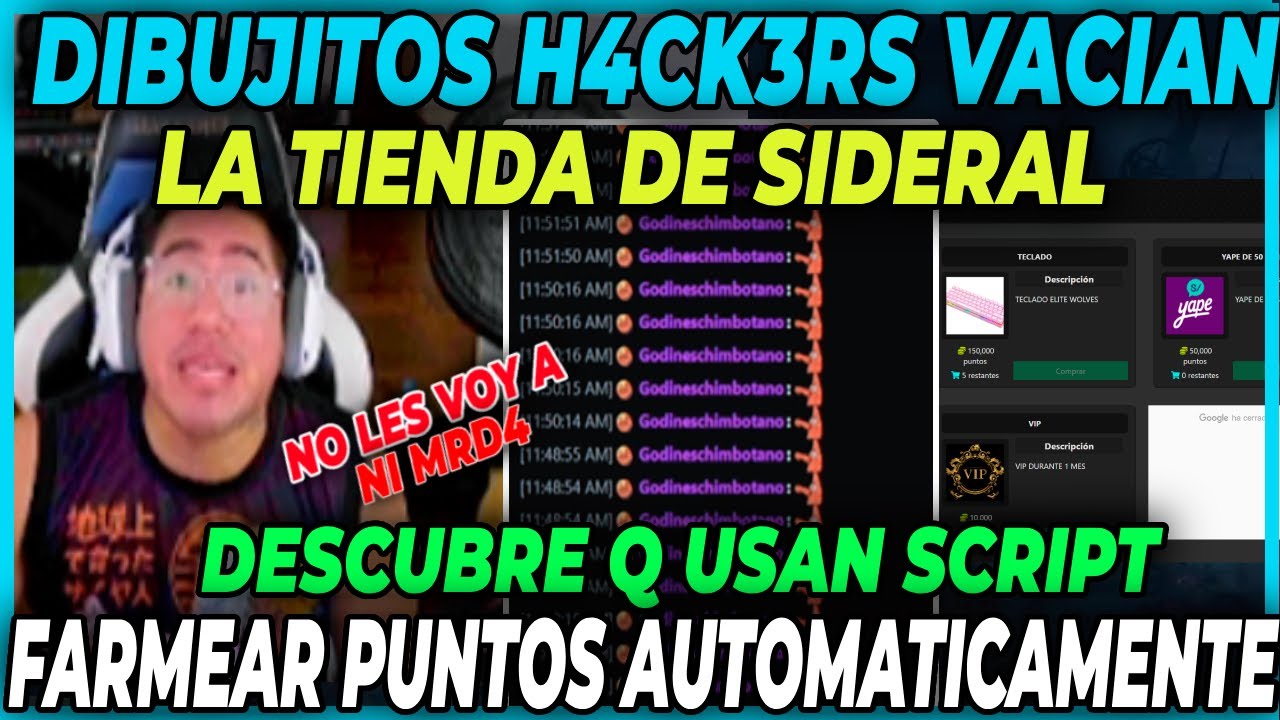 SIDERAL DESCUBRE Q DIBUJITOS USAN SCRIPT PARA FARMEAR PUNTOS DE SU TIENDA | NO LES VOY A DAR NADA !