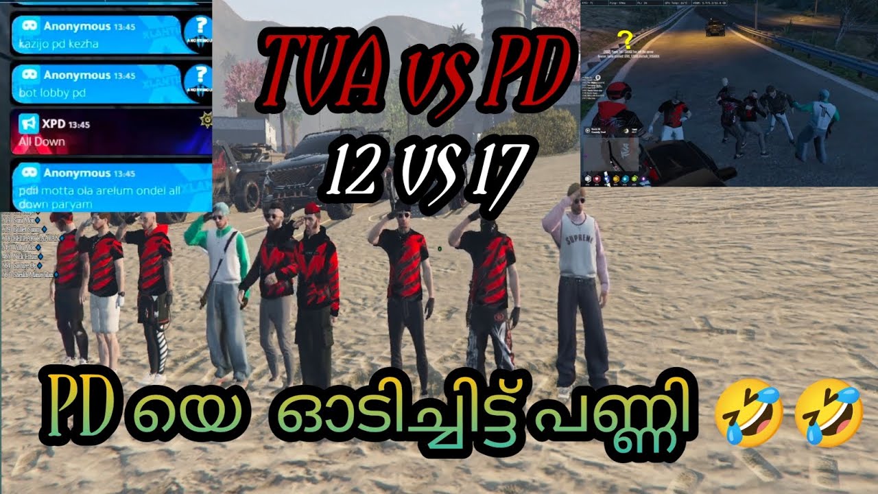 TVA vs PD WAR @DREAMERofficial @eaglegamingop @Mallu_Viner_Gaming @snipegaming- #tva #gta