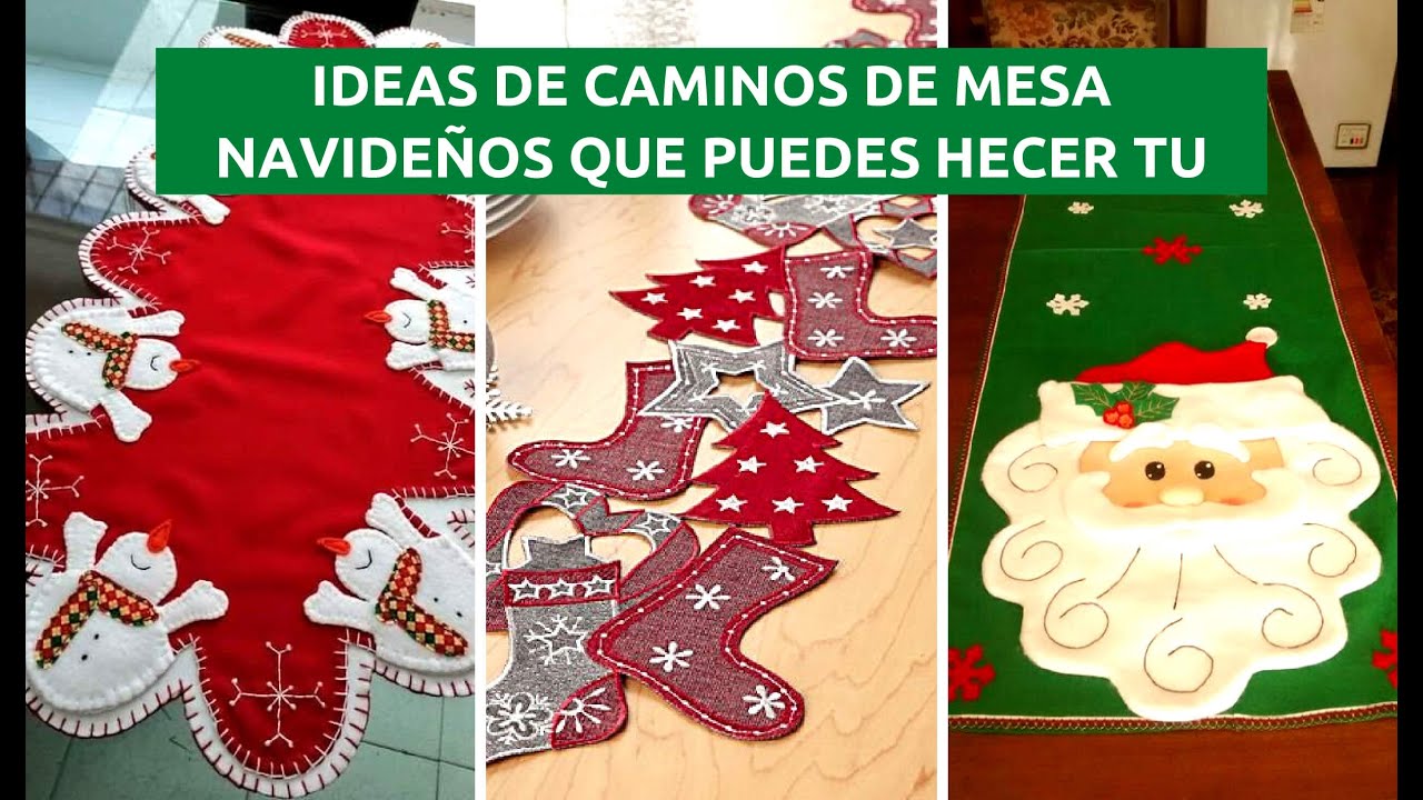 IDEAS DE CAMINOS DE MESA NAVIDEÑOS QUE PUEDES HACER TU MISMA
