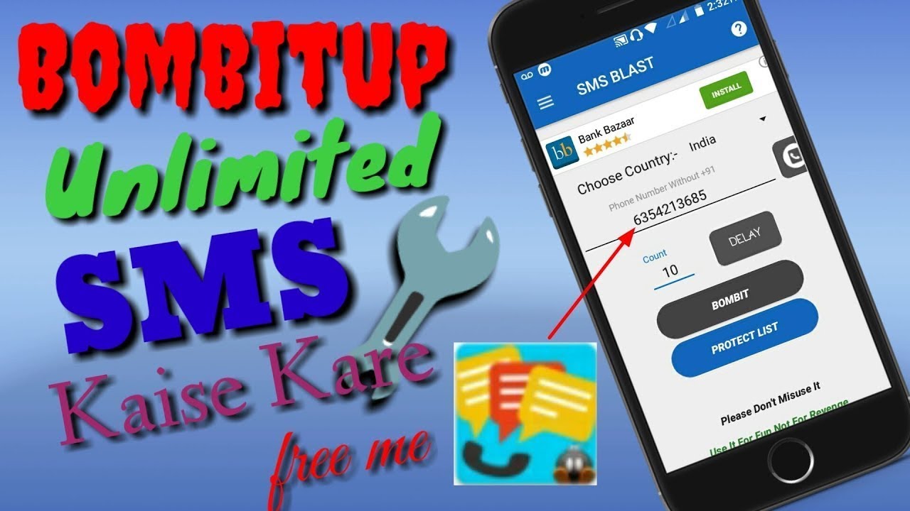 BOMBitUP | Unlimited Sms Bomber | Send Fake OTP Messages | Bomb it 2024