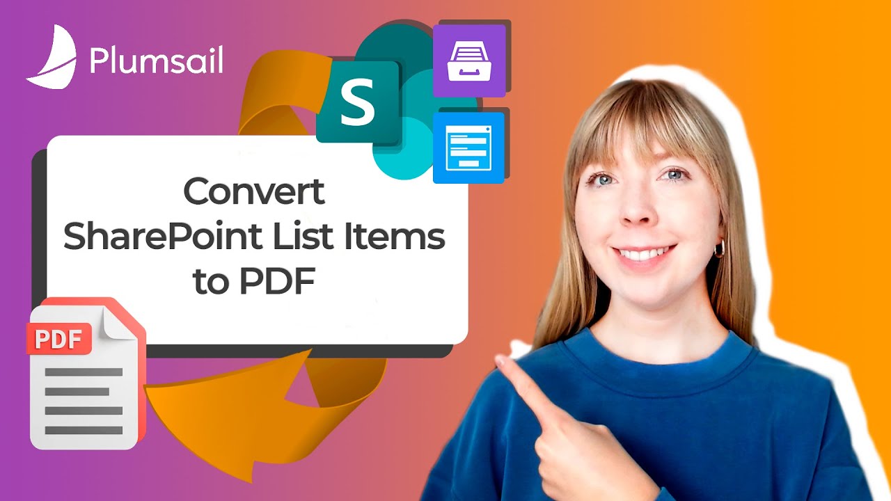 Преобразование элементов списков SharePoint в PDF с помощью документов Plumsail в Power Automate.