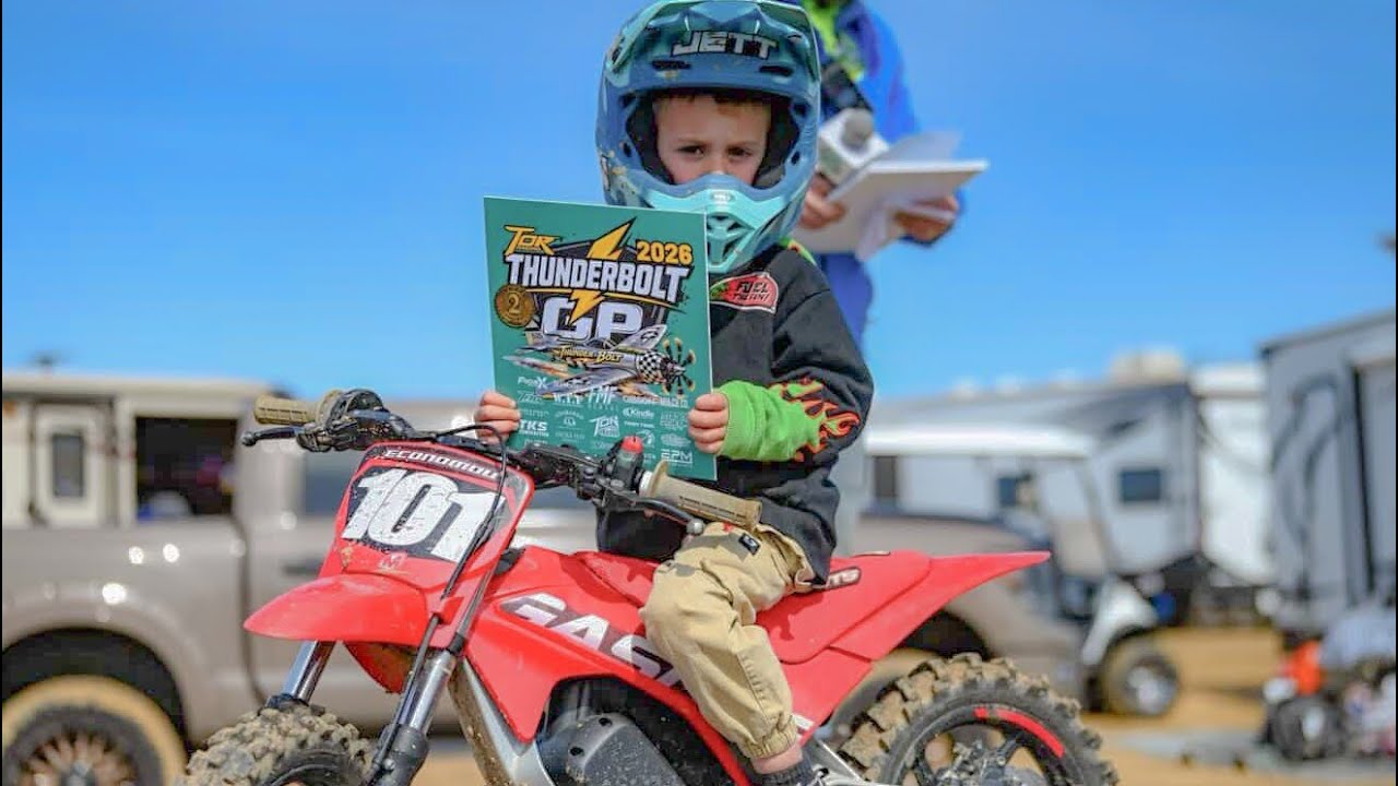 Первый подиум Джетта — 4-летний гонщик на GasGas MC-E2.