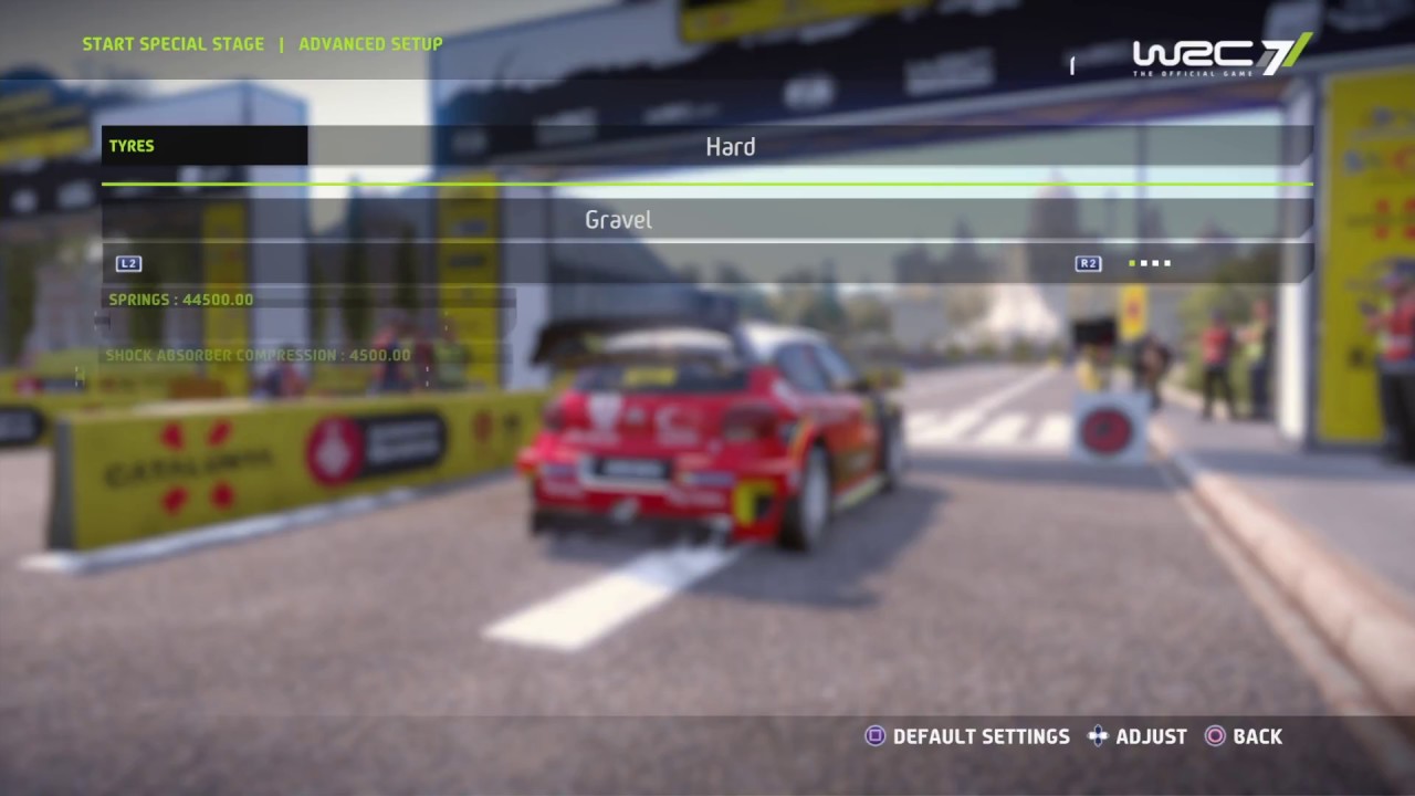 WRC 7 Drift Setup for Barcelona SSS