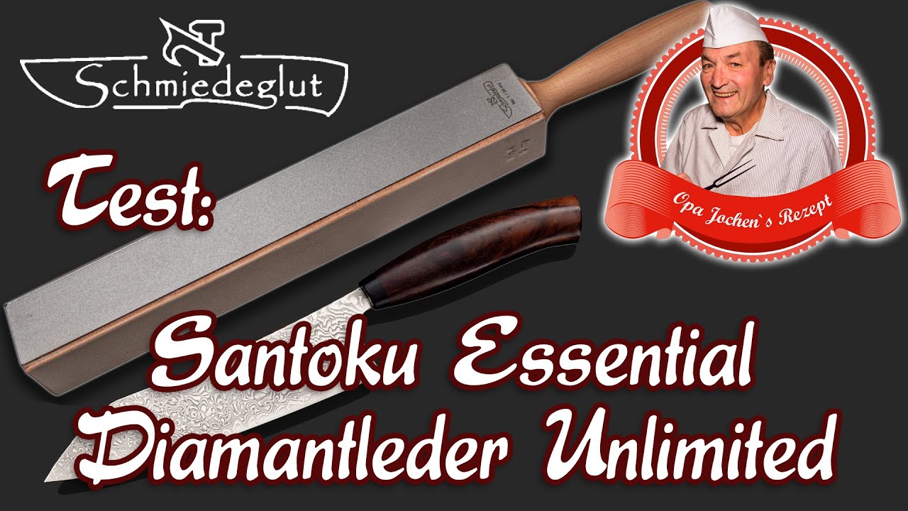Schmiedeglut Diamantleder Unlimited und das Santoku Essential Kochmesser - Opa Jochens Rezept