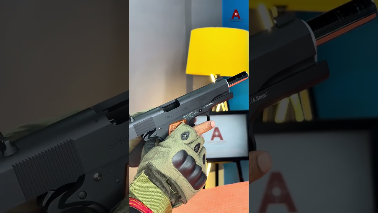 Springfield Armory 1911 Mil-Spec Co2 BB Air Pistol By Airoft Gun India.#shorts #youtubeshorts #like