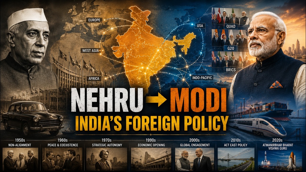 India&rsquo;s Foreign Policy: From Nehru To Modi #indiaforeignpolicy #modi #nehru #geopolitics
