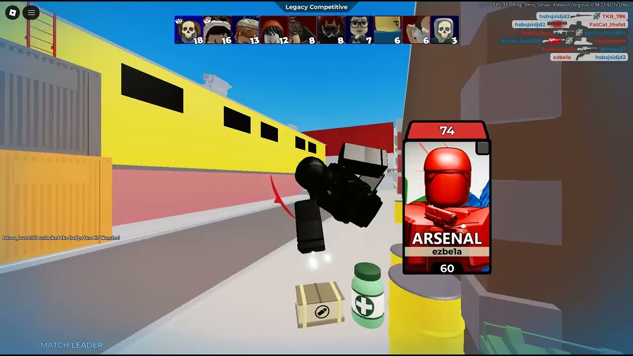 Roblox Arsenal improving in comp kinda