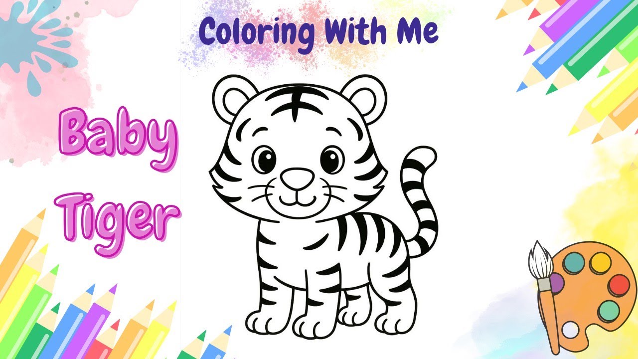 Baby Tiger Coloring Page | Fun Coloring for Kids