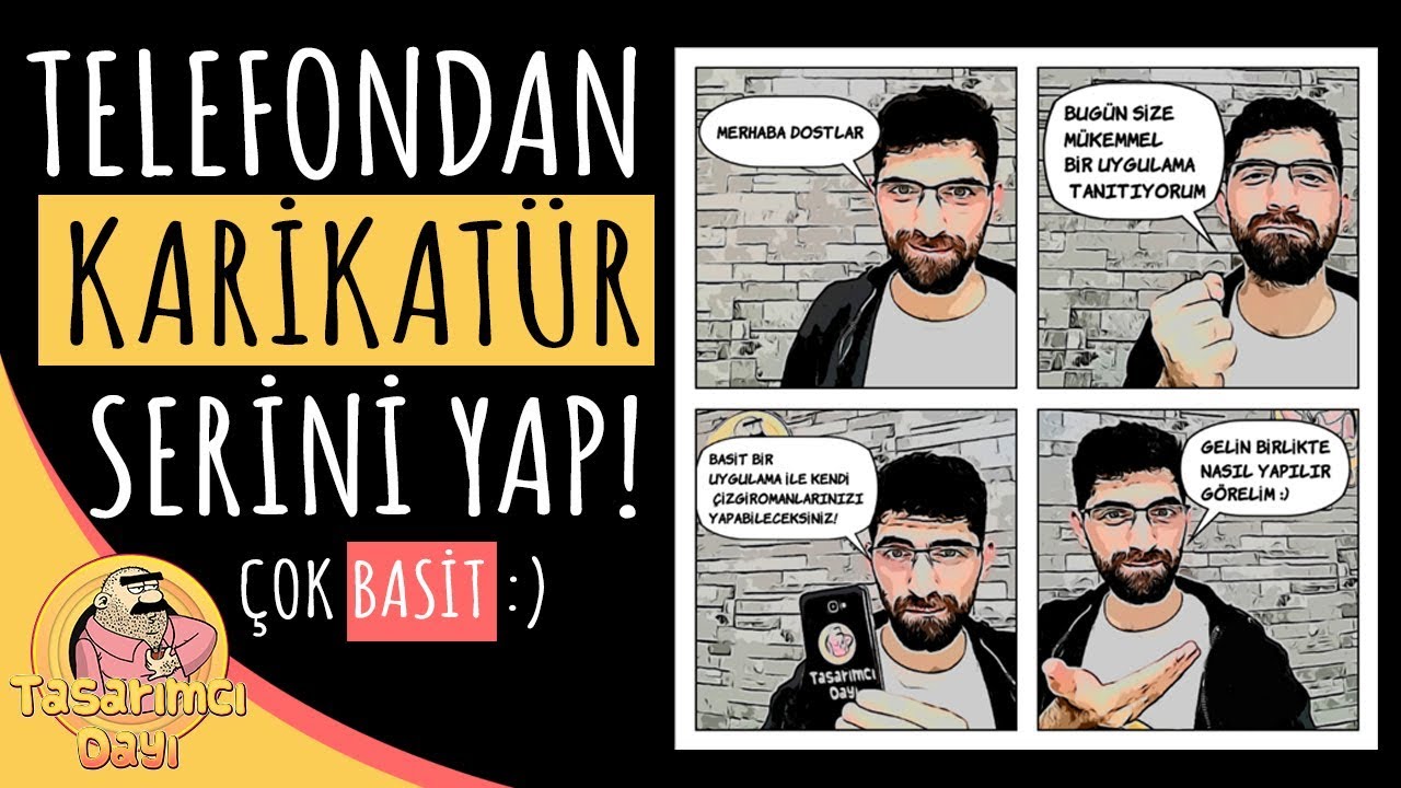 TELEFONDAN KARİKATÜR SERİNİ YAP! (Çizgi Roman, Karikatür Mobilden Nasıl Yapılır?)