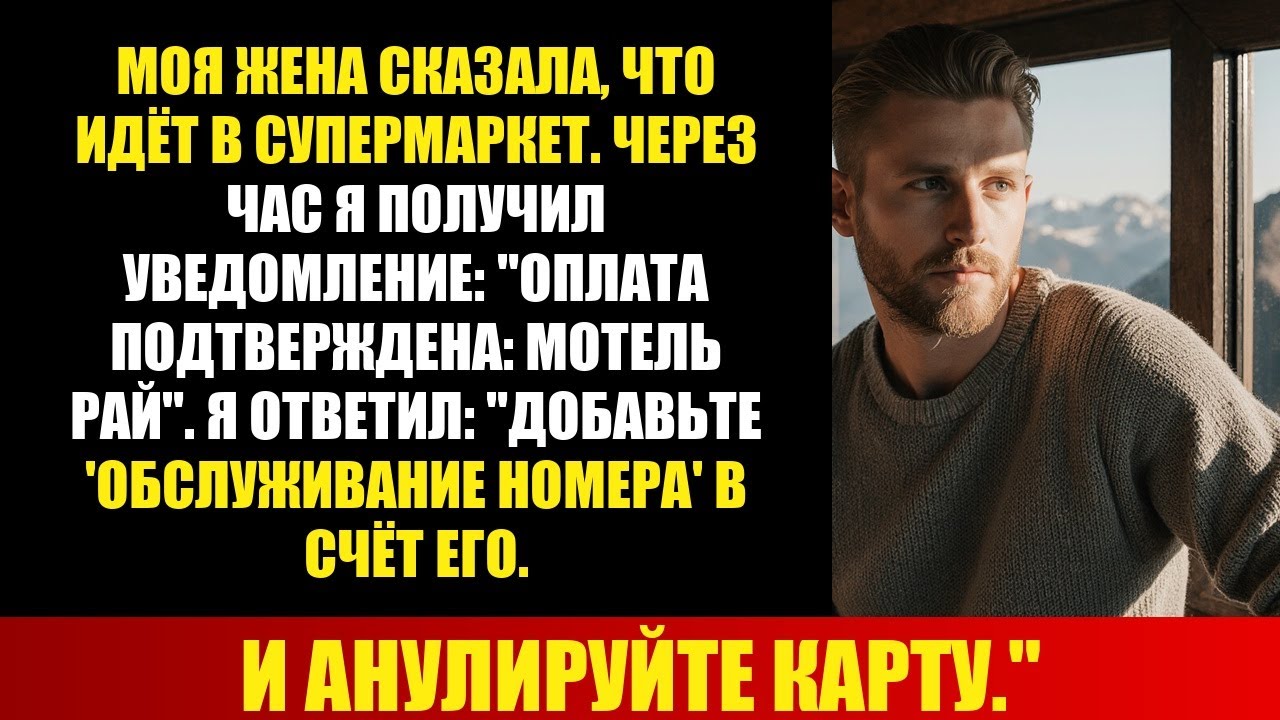 МОЯ ЖЕНА СКАЗАЛА, ЧТО ИДЁТ В СУПЕРМАРКЕТ. ЧЕРЕЗ ЧАС Я ПОЛУЧИЛ УВЕДОМЛЕНИЕ: 