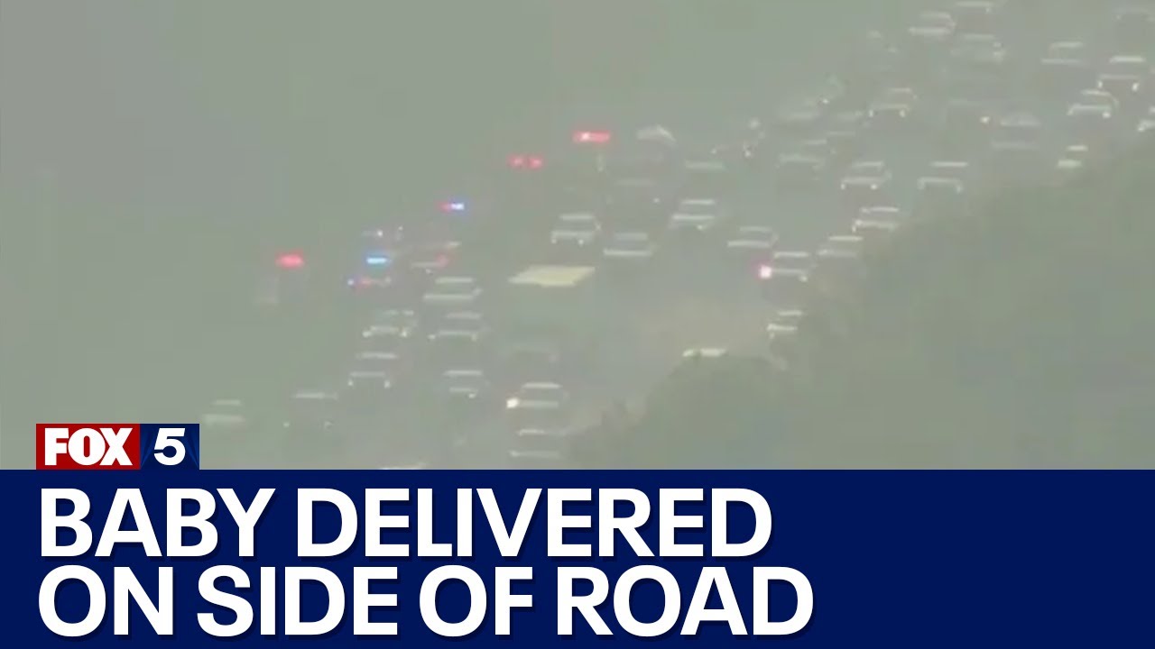 Man call 911 as wife goes into labor on side of I-285 | FOX 5 News