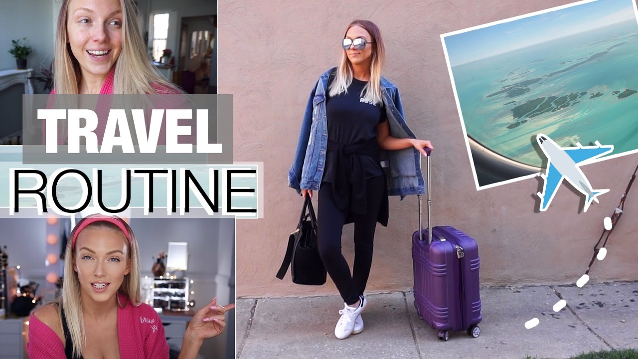 Airplane Travel Routine: Makeup, Carry-On + Outfit!