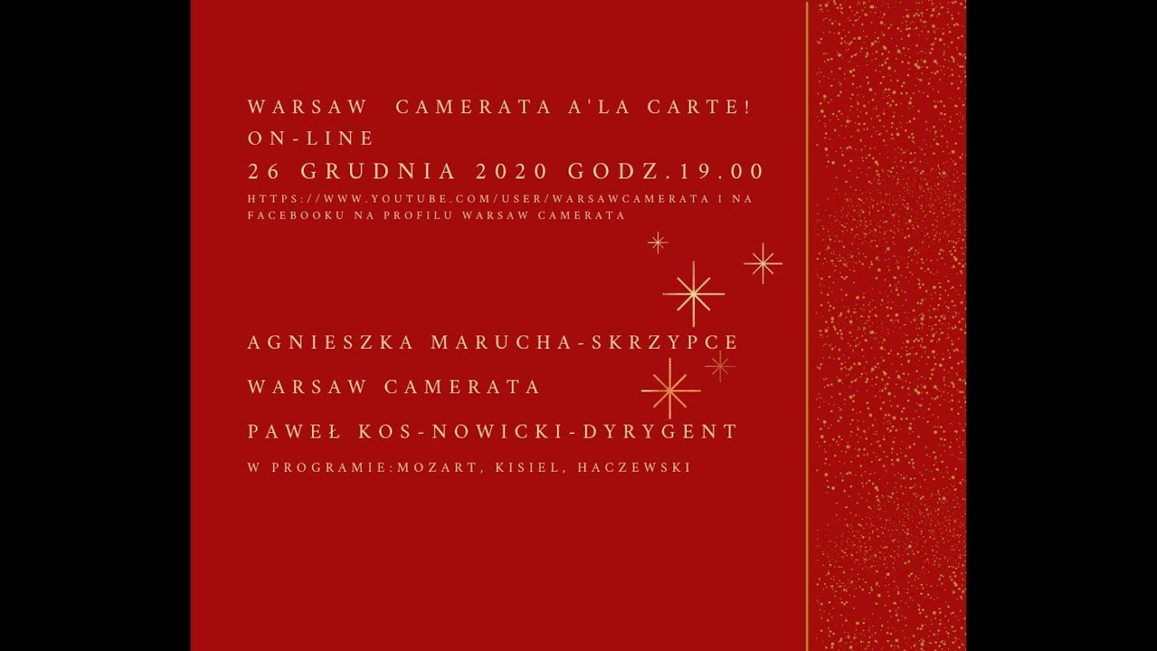 Warsaw Camerata a'la Carte! ON-LINE cz. 2