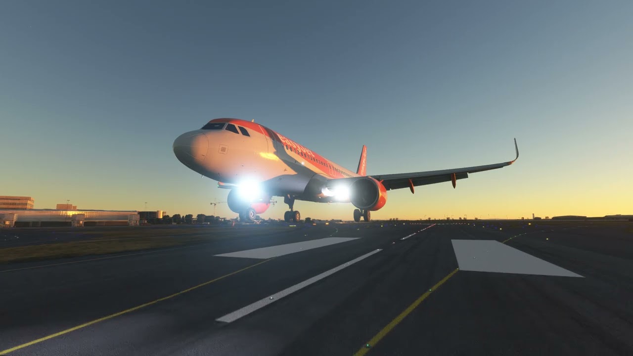 center landing..with out autopilot..msfs 2020