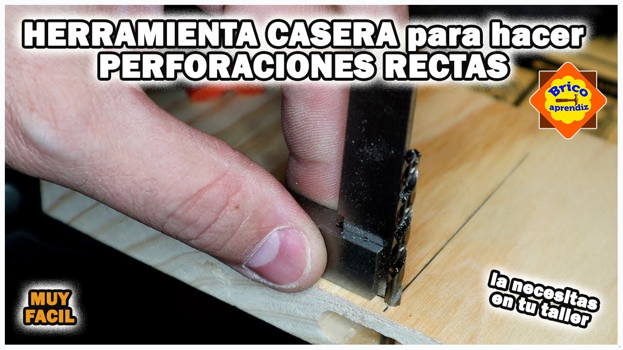 Como hacer una herramienta gu&iacute;a casera para perforar agujeros rectos a 90 grados